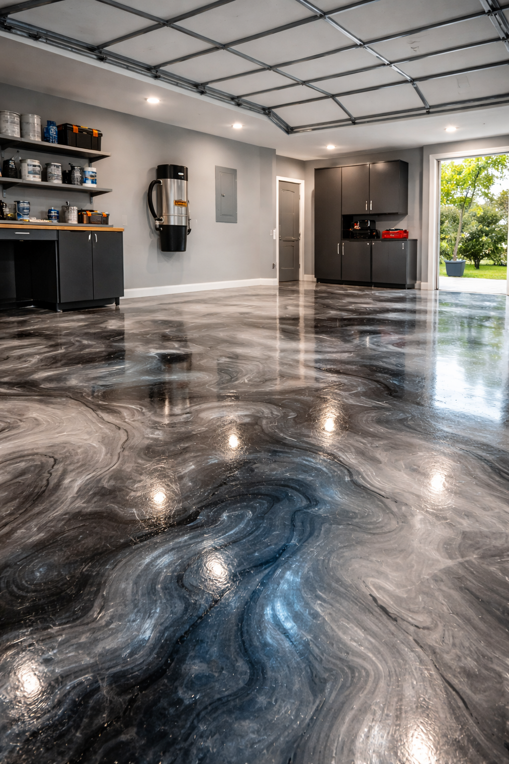 metallic floor 401